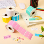 Ireer 5 Rolls Direct Thermal 2" x 1" Thermal Sticker Labels 5 Colors