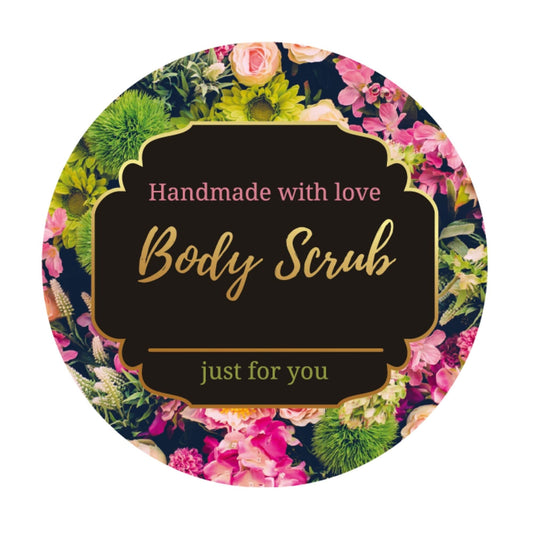 Mobiusea Creation Body Scrub Containers Labels Roll | 2 Inch | Gold Foil | 300 Waterproof Stickers for Small Plastic Containers | Ideal for Sugar Scrubs, Body Scrubs, Cosmetic Jars with Lids