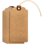 Outus 60 Pcs Blank Large Paper Gift Tags, Brown, 4 3/4" X 2 3/8" 4 3/4" X 2 3/8"