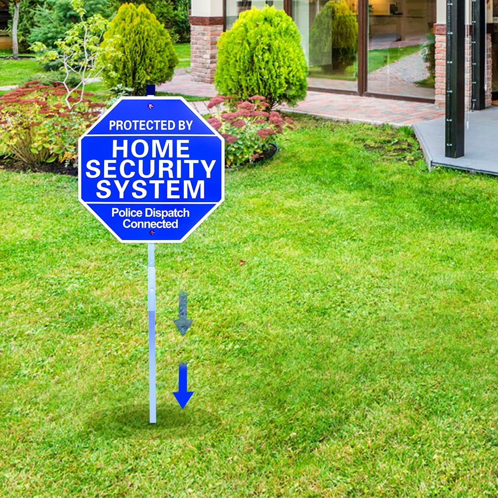 2PCS Home Security Signs for Yard, Protected by Home Security System 2