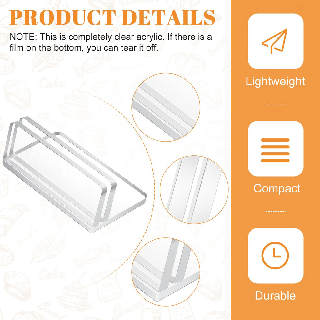 CroBlissful 30 Pcs Acrylic Place Card Holders, Small Table Sign Stand