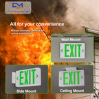 LED Emergency Exit Sign, Universal Mount OSHA Compliant Green 1 Pack