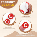 PATIKIL 1" Letter Stickers,1200Pcs Alphabet Stickers Letter C Label,Red 1 Inch
