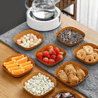 6PCS Wood-grain pattern multi-functional bone-serving dish