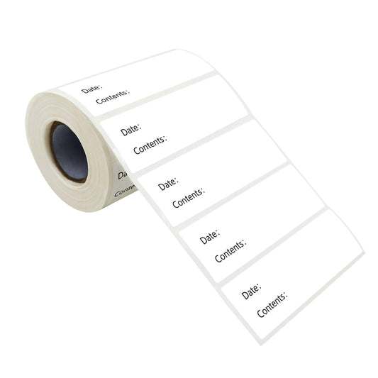 500 Freezer Refrigerator Food Labels Reminder Water Oil Resistant in Roll with Perforation Line,Removable Adhesive Printed Version