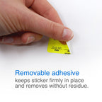 ChromaLabel fluorescent pink and yellow double-layer quality control labels with hold and released imprints, 2 x 3 inches, 25 pack