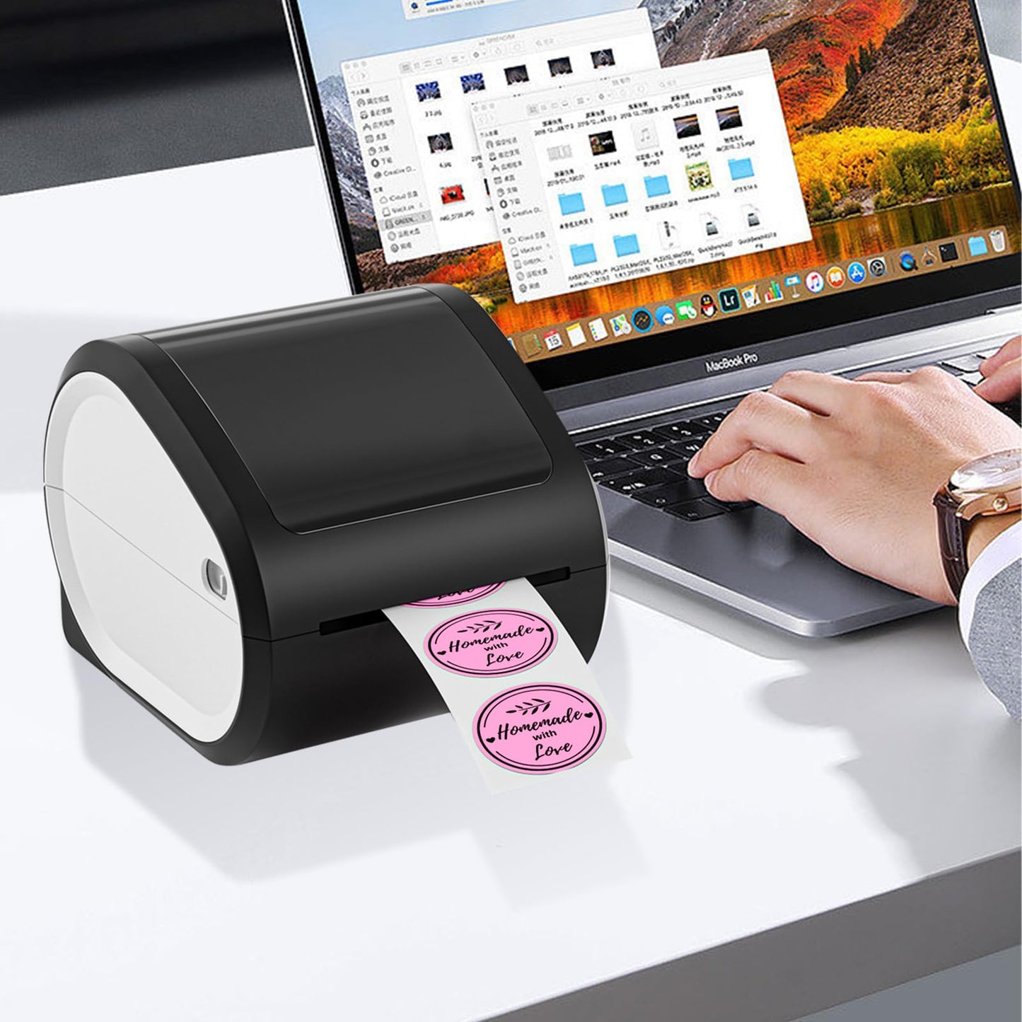 1.5" Direct Thermal Labels, 1.5 "Round Thermal Stickers for Thermal Label Printer, BPA&BPS Free Pink Circle Direct Thermal Perforated Stickers Labels(3 Rolls with 500 Labels per roll)