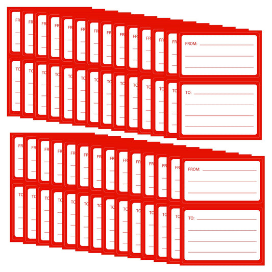 to from Return Address Mailing Labels 60 Pcs Blank Self Adhesive Mail Shipping Label 4.5x3.5Inch Postage Guaranteed Stickers Handwriting to/from Address Tags for Package, Gift, Mailing Box, Envelopes Red