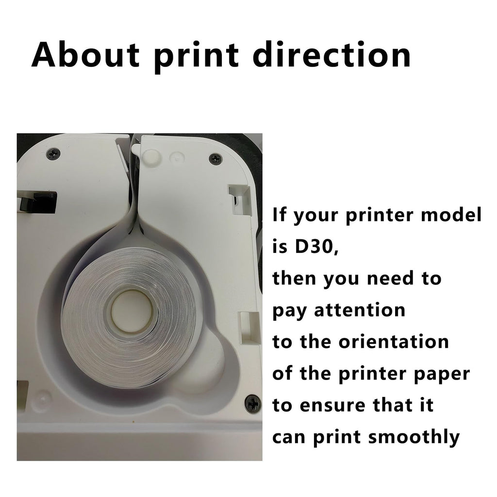 12Rolls D30 Label Tape P15 Thermal Label Stickers 15x30mm Paper Multicolor