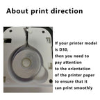 12Rolls D30 Label Tape P15 Thermal Label Stickers 15x30mm Paper Multicolor
