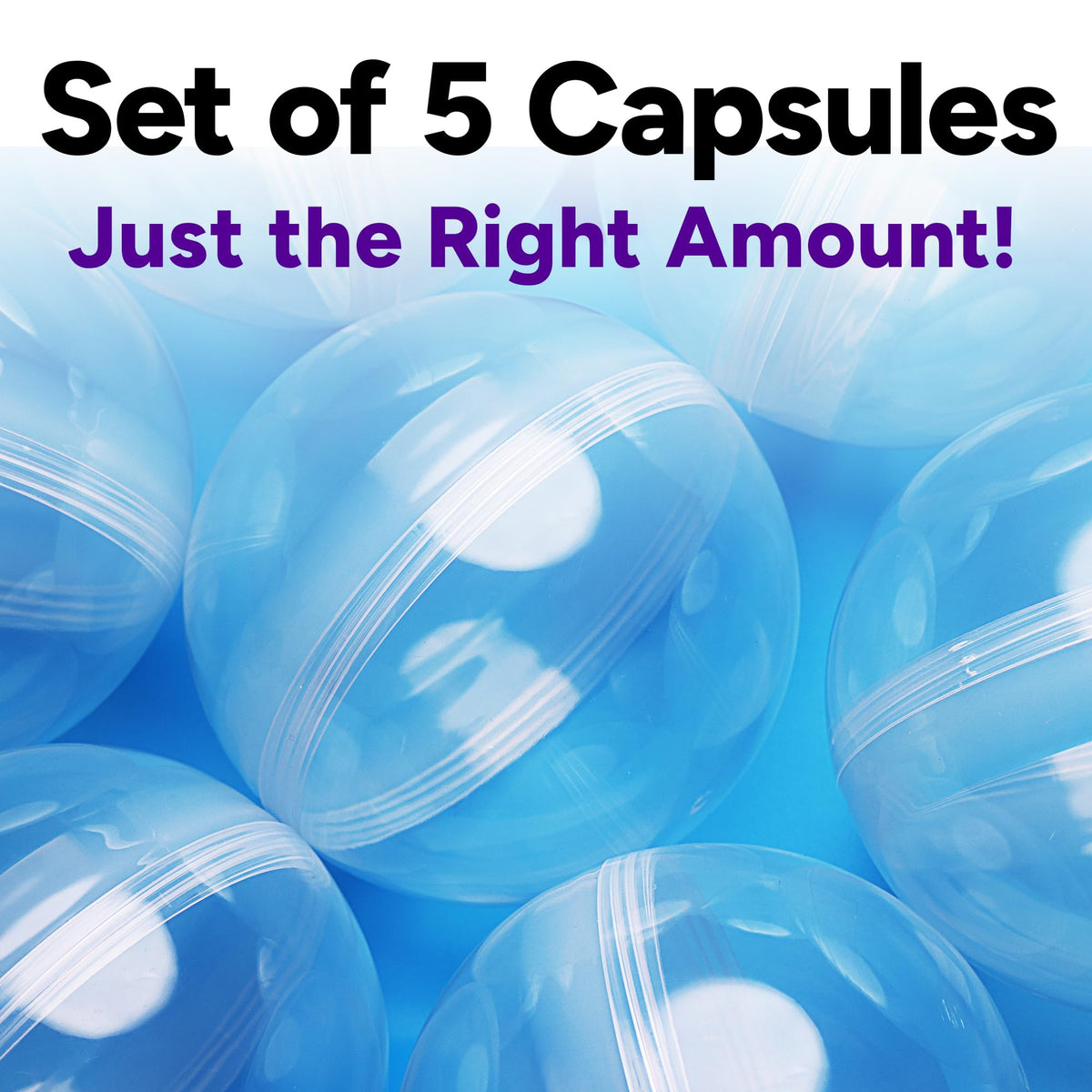 Big Claw Machine Capsules Clear Balls Plastic Sphere Large Party Favor Containers Round 5 pcs 6.3 inch - Jumbo Plastic Christmas Ornaments Extra Large Gift Box Craft Party Supplies Vending Capsules