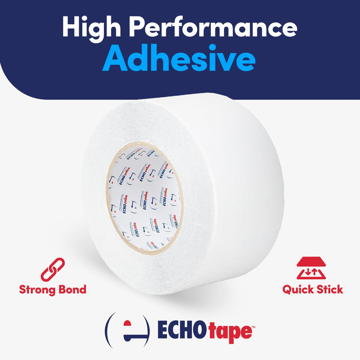 ECHOtape FS-G7739 | All Weather Lamtec EHP VR-R Plus Facing Tape | Metal Building Insulation Tape | White Seam and Repair Tape | Cold Weather Acrylic Adhesive | Contractor Tape | 2.83 in x 50 yds 2.83 in x 50 yds / 72mm x 45.72m