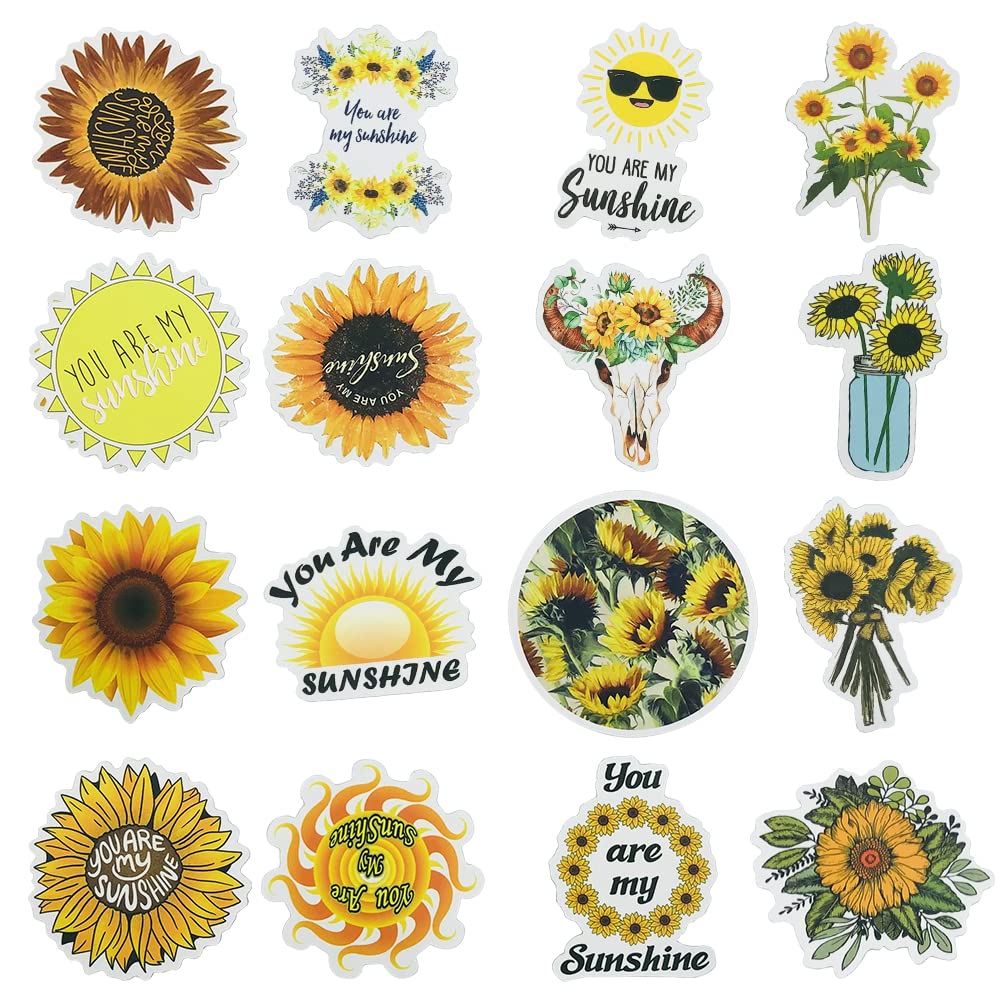 550 PCS Sunflower Stickers, SourceTon 500 PCS 1.5 Inch Sunflower Labels with 8 Sunflower Patterns Stickers Rolls Self Adhesive Seals and 50 PCS Sunflowers Mixed Stickers