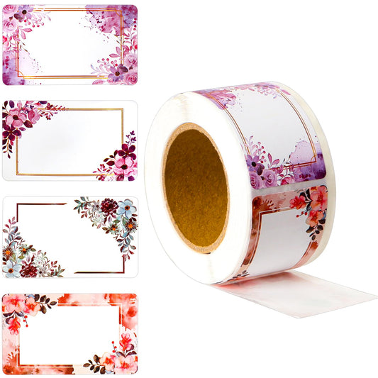 Labels for Jars 2" x 1.2" 250 Pcs Bottle Labels 4 Colors Name Tag Stickers Waterproof