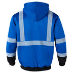 VENDACE High Visibility Reflective Safety Fleece Sweatshirt Hoodies for Men ANSI Class 3 Hi Vis Pullover Hoodie Jacket(Royal blue,2XL) XX-Large Royal Blue