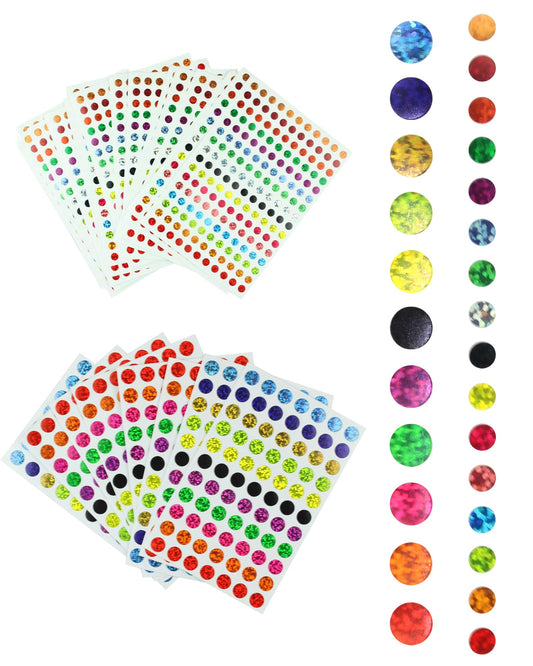 4290 Pieces Dot Stickers，Self-Adhesive Laser Small Dot Stickers Colored Dot Stickers,11 Color Style Circle Sticker Labels for Crafts, Planner, Calendar, Scrapbooking, Student Classroom