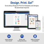 Avery Printable Shipping Labels for Copiers, 8.5" x 11", White, 100 Blank Mailing Labels (5353) 0