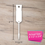 Versa-Tags White Self-Locking Plastic Arrow Key Tags, 2000 Count