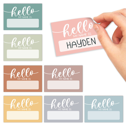 Name Tags Sticker - 56 Nametags for Classroom, Name Tag Stickers for Kids, Adhesive Classroom Labels for Teachers, Nametags Sticker for Clothes, Decorative Labels, Colorful Cubby Tags
