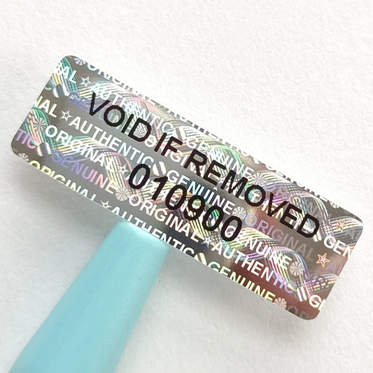 Hologram Stickers with Serial Number Security Labels Warranty Void Seal Tamper evident Labels Tamper Proof Stickers for Envelopes, Box and Packaging(1.2 X 0.4 Inch,350 pcs) 2-350pcs