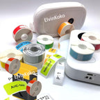 12Rolls D30 Label Tape P15 Thermal Label Stickers 15x30mm Paper Multicolor