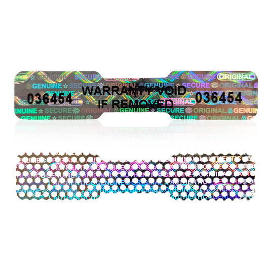 620pcs Bone Shape Tamper Proof Hologram Stickers Genuine Warranty Void Seal Labels tamepr evident Label Honeycomb Bottom (2x0.4inch)