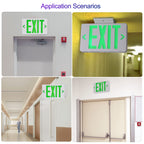 LED Emergency Exit Sign, Universal Mount OSHA Compliant Green 1 Pack