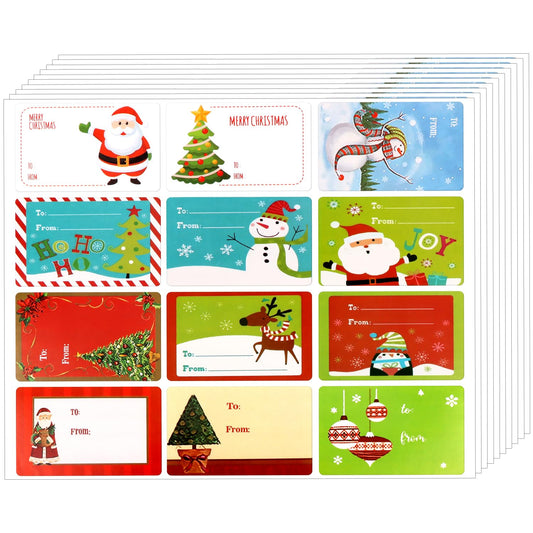 OWill 264 PCS Christmas G-ift Tags & Stickers for Presents, Name Tags for Women, Men, Kids