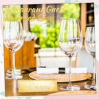 Juexica 6 Pieces Reserved Table Sign Wedding Gold Acrylic Reserved Table Tent Signs Guest Reservation Seat Sign for Restaurant Seating Wedding Office Meeting Party