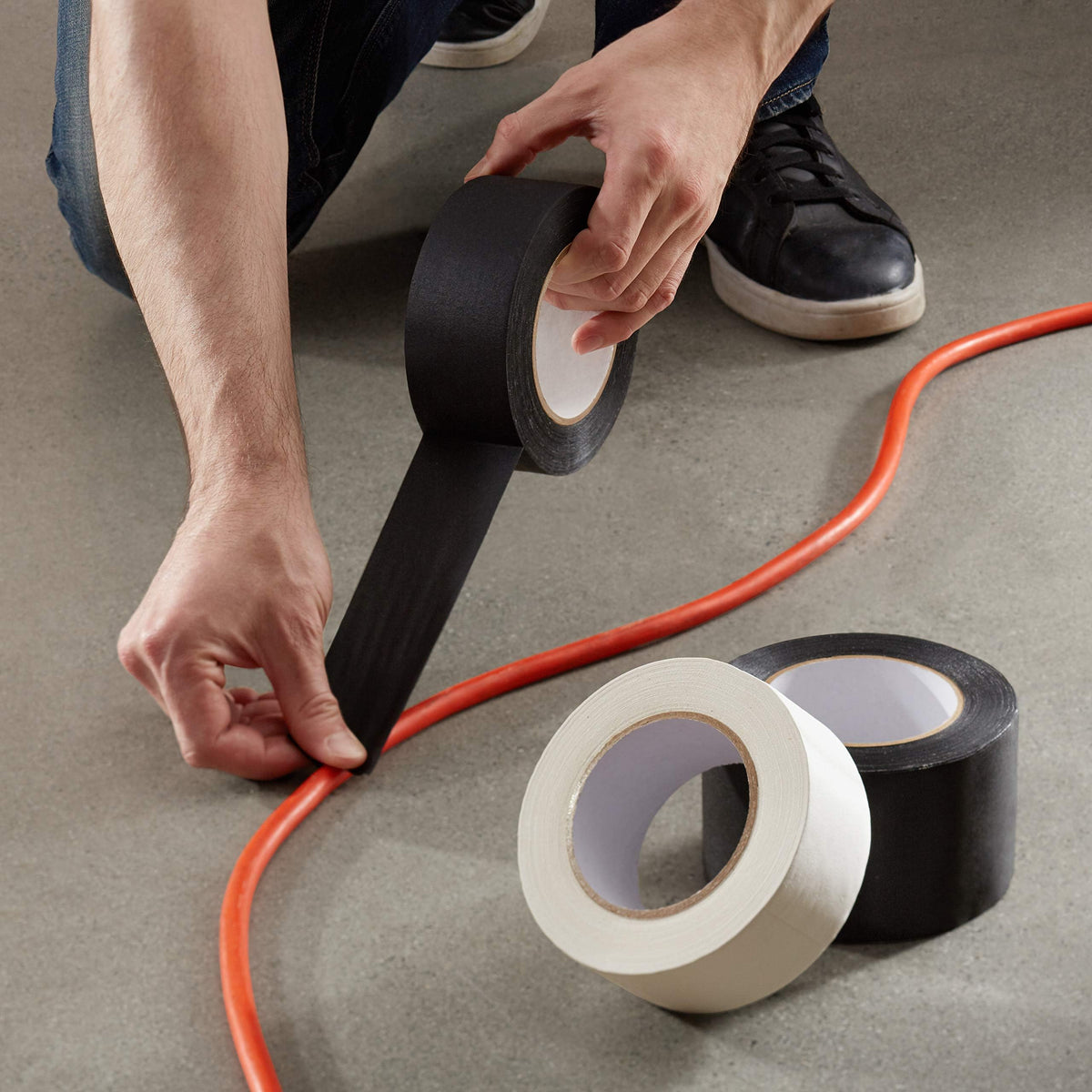 Amazon Basics No Residue, Non-Reflective Gaffers Tape for Photography, 2 inch x 90 feet, Black 2" x 90'