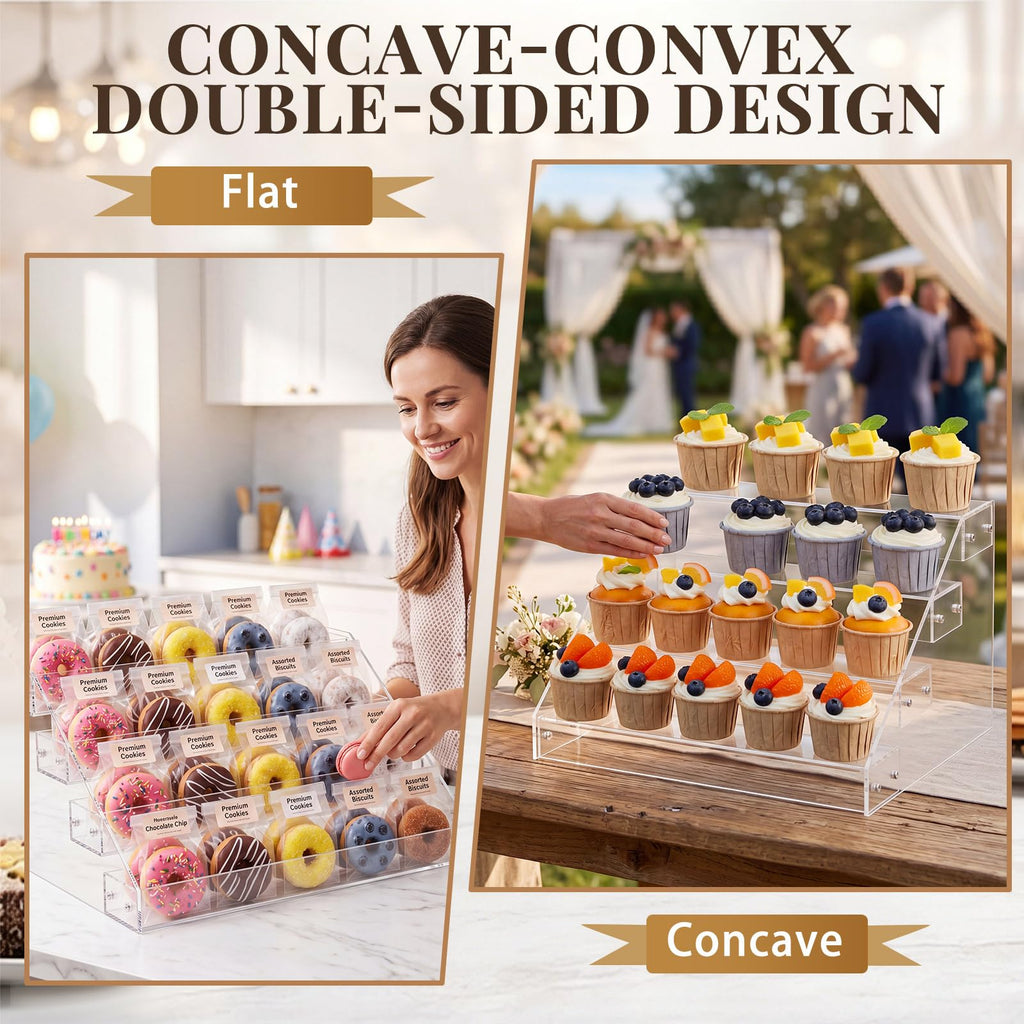 Novabright 4 Tier Cookie Display Stand, Dessert Stand for Baker & Vendors Wide 1