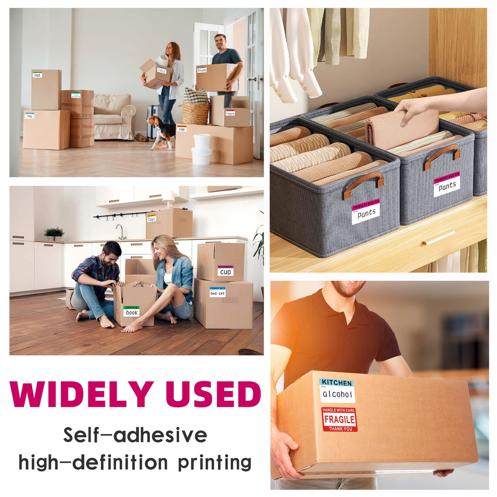 Color Coded Writable Moving Box Labels Household Packing Classification 1200