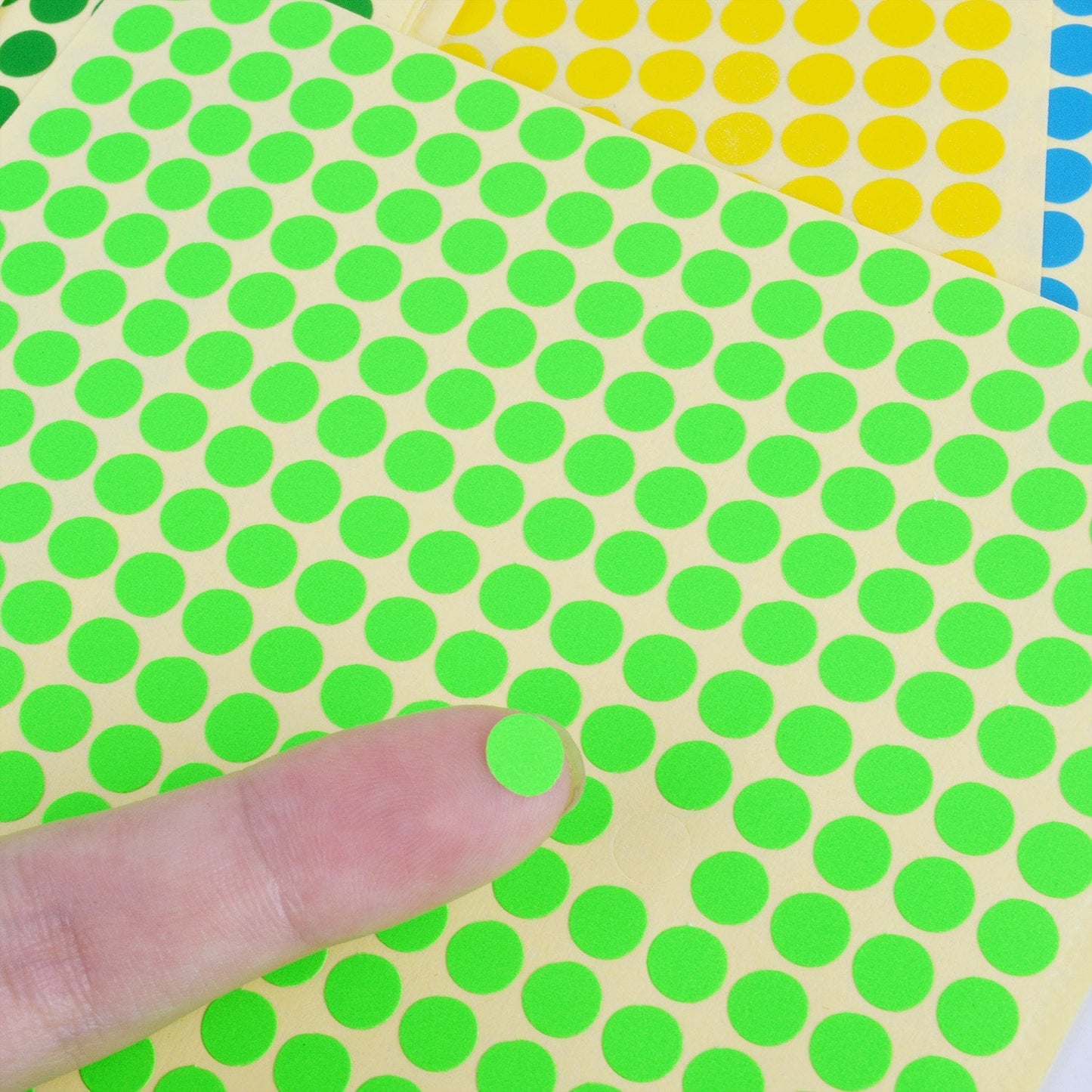 BronaGrand 16 Sheets Dia 1/4inch Self Adhesive Round Dot Stickers Coding Label Circle Stickers 6528 Dots in Pack 16 Colors 6mm