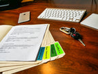 ChromaLabel fluorescent green all-purpose 1x3 inch permanent color code rectangle labels in a dispenser box, 250 labels total.