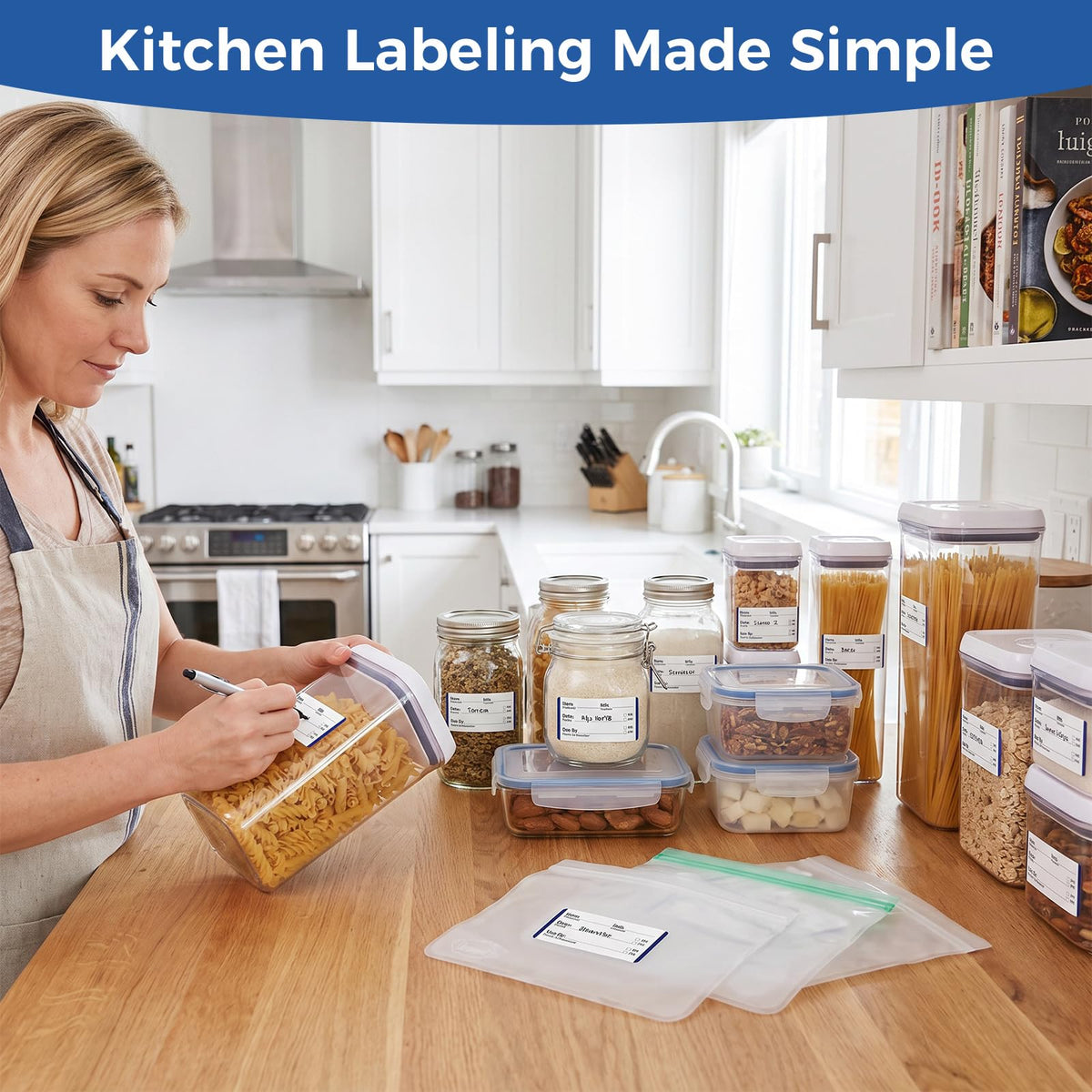 2 Rolls 1000 Pieces Dissolvable Food Labels