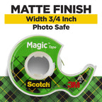 Bundle of Scotch Heavy Duty Packaging Tape, 1.88" x 54.6 yd, Designed for Packing, Shipping and Mailing, 3" Core, 6 Rolls + Scotch Magic Tape, 3 Dispensered Rolls, Clear Tape, 3/4 x 300 Inches Heavy Duty Tape + Magic Tape