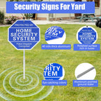 2 Pack 10" x 28" Home Security System Sign, Reflective & Rust Free Aluminum Home Security x2