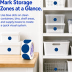 ChromaLabel 2 Inch Round Dark Blue Dot Stickers, 500/Roll 2"