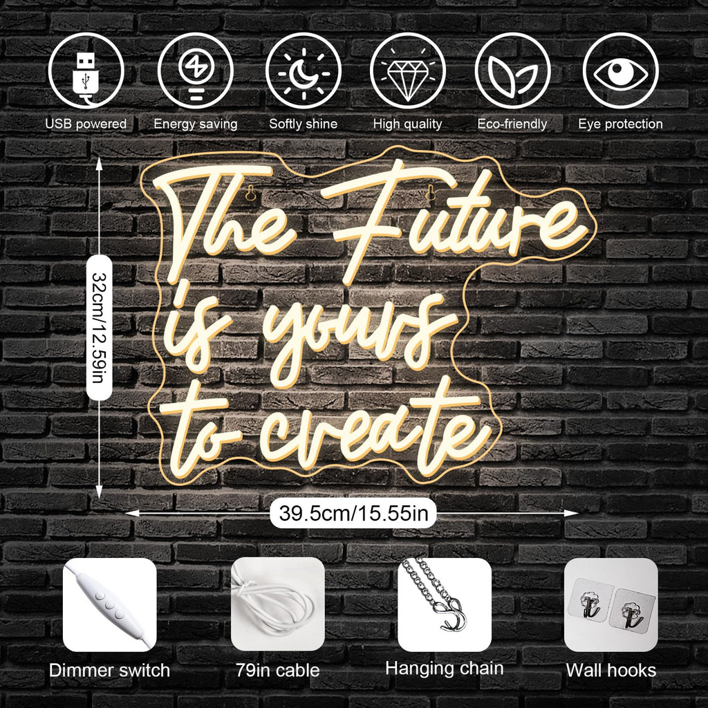 Horseneon The Future Is Yours To Create Neon Sign White Classroom Decor