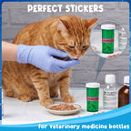 Affrolling Give with Food Veterinary Labels Stickers 0.375” x 1.625”, 500 Labels/1 Roll, Fluorescent Pink Medication Instruction Labels Sticker for Medical Veterinary Clinic Hospital Pet Care Supplies