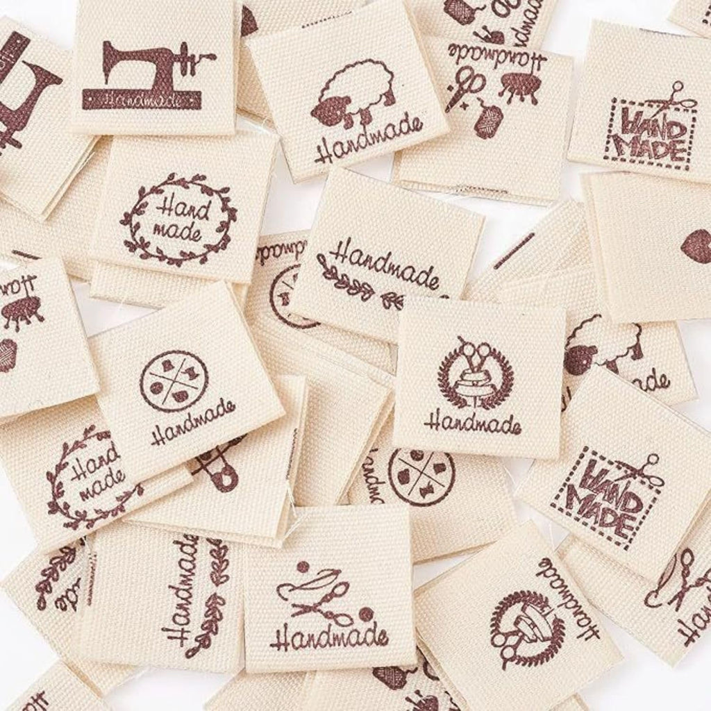50 Pcs Clothes Cotton Labels Sewing Washable Handmade Garment Clothing for DIY Sewing (#7) #7