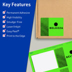 Avery® Printable Rectangle Labels, Sure Feed® Technology, 3" x 3-3/4", Neon Green Labels, Print-to-The-Edge, Laser/Inkjet Printable, 120 Total, Great for Candles and Ingredients 120 labels