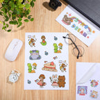 Feifeiya 30 Pcs Washi Paper Sticker, 8.5 x 11 Inches