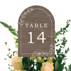Big Dot of Happiness Rustic Wedding Table Numbers, Engagement and Anniversary Party Decor, Country Wedding Wood Centerpieces, Double-Sided 5 x 7 inches Paper Cards, Table Numbers - 1-20