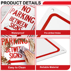 2 Pcs 10 x 14 Inch No Parking Between Signs
