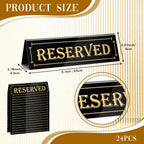 24 Pcs Acrylic Reserved Table Signs for Wedding Double Sided