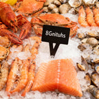 5Pcs Supermarket Aquatic Frozen Seafood Market Price Card Acrylic Black Ice Table Insert Label Clip Erasable Plug-in Label Display Rewritable Promotional Price Tag Waterproof Square Advertising Sign