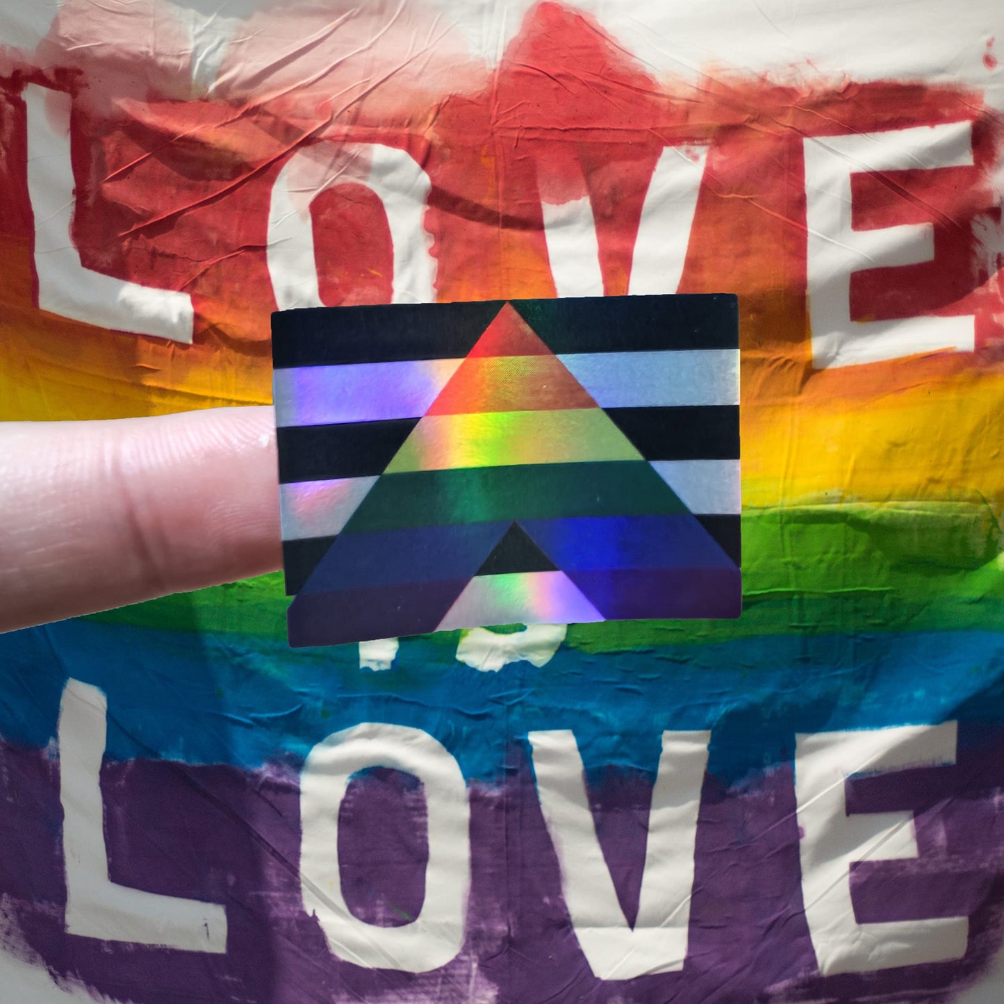 ChillOutPal Pride Stickers, Straight Ally Flag Rectangle, 300 Multicolor Waterproof Stickers for LGBTQ Parades and Events