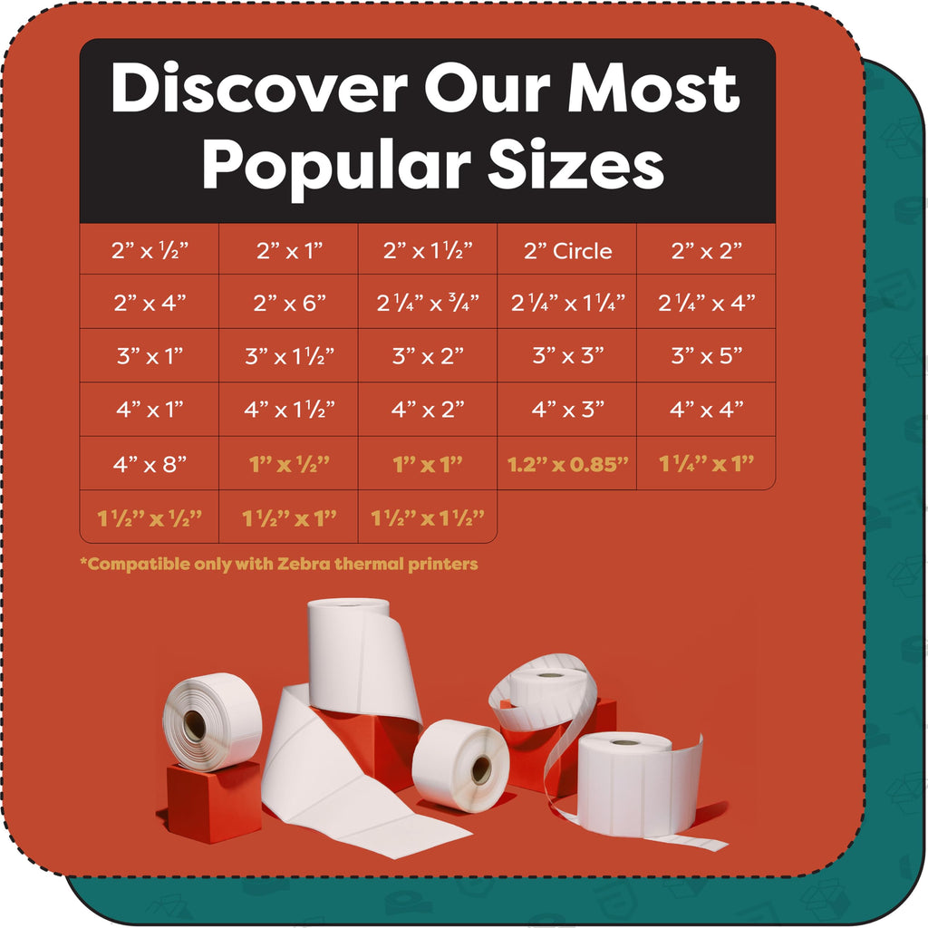 4" X 3" Direct Thermal Labels (500 Count, 1 Roll) 4" X 3"
