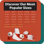 4" X 3" Direct Thermal Labels (500 Count, 1 Roll) 4" X 3"